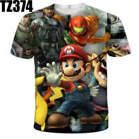 Cool การ์ตูน Super Mario 3D ออกแบบเสื้อยืดเด็กฤดูร้อนเสื้อยืดชายหนุ่มเสื้อยืด Casual Boys and Girls T-Shirt