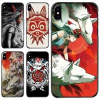 {L electronic shell} สำหรับ iPhone iPhone 11 12 13 14 Pro MAX Mini 5 5S SE 6 6S 7 8 Plus 10 X XR XS Hard เคสโทรศัพท์ Princess Mononoke Mask Miyazaki