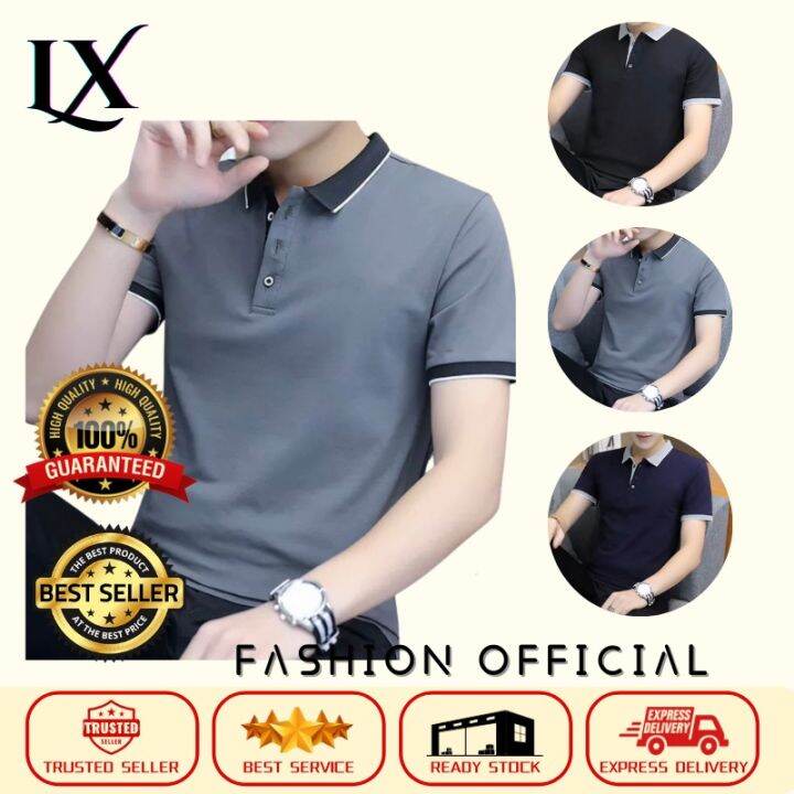 ready-stock-polo-t-shirt-men-polo-shirt-short-sleeve-collar-t-shirt-plain-polos-casual-polo-tee