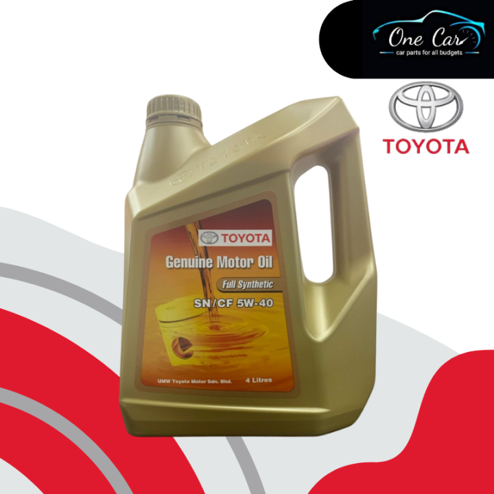 Engine Oil Toyota Fully Synthetic SAE 5W-40 (4L) -Original | Lazada