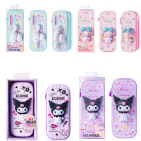 Pu ความจุขนาดใหญ่ Sanrio กรณีดินสอ Cinnamoroll Melody โรงเรียนดินสอกระเป๋าเด็กเรียนรู้เครื่องเขียน