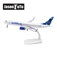 JASON TUTU 20เซนติเมตร JetBlue สายการบิน B737เครื่องบินรุ่นเครื่องบิน D Iecast โลหะเครื่องบินรุ่นโบอิ้ง737ลดลงการจัดส่งสินค้า