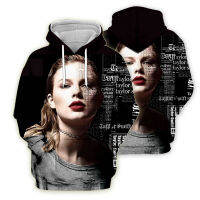 New product เทย์เลอร์ Taylor Swift ซีรีส์นักร้องยุโรปและอเมริกา 3D เสื้อฮู้ดเสื้อฮู้ดพิมพ์ลายดิจิตอลสำหรับฤดูใบไม้ผลิและฤดูใบไม้ร่วง