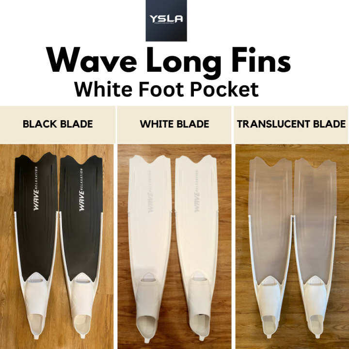 Wave Freedive and Spearfishing Long Freediving Fins White Lazada PH