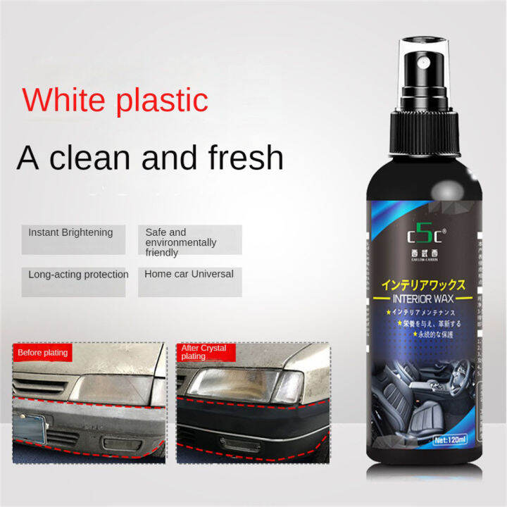 120ML Car Plastic Restorer Nano Coating Spray Polish Wax Cleaner Back