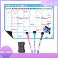 Magnetic Dry Erase Calendar Whiteboard Fridge Magnet Flexible Daily Message Stickers with 3 Board Pen 1 Eraser for Weekly Monthly Organizer Schedule Planner To Do List Notepad Wall Set A3 16.5*11.8in