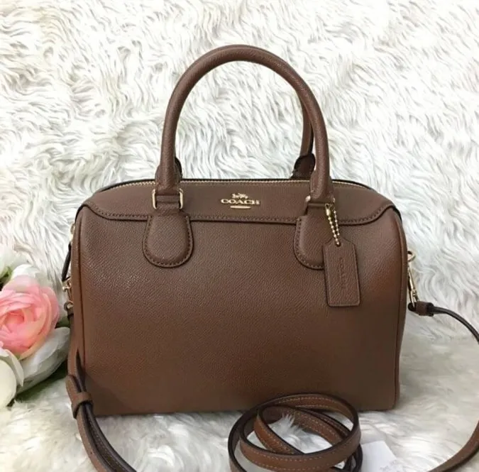 Coach F57521 Mini Bennett In Crossgrain Leather Bag Saddle Satchel Bag Lazada Ph