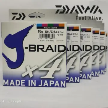 Daiwa J-Braid X4 Multi Color Braided Line – 330yds