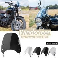 Ultrasupplierควันสำหรับ2016 2017 2018 2019 2020 Bonneville T100 T120อุปกรณ์เสริมมอเตอร์ไซค์Flyscreenกระจกกระบังลมกระจกบังลม