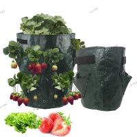 5 7 10 Gallon PE Strawberry Planter Grow Bags Potato Pot Gardening Pots Flower Veg Tomato Planting Tools Container YB8TH