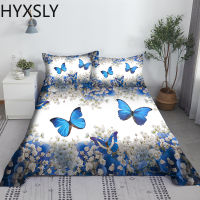 Colorful Butterfly Flower Bedding Set 23pcs Flat Sheet 3d Digital Printing Bed Linen Sheet Queen King Size Adult Fashion Design