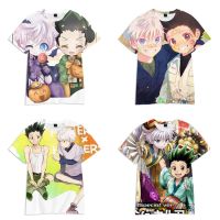 2023 HUNTER × HUNTER เสื้อยืด3D พิมพ์ผู้ชาย Harajuku สไตล์ Hip Hop แขนสั้นแฟชั่น T-Shirt