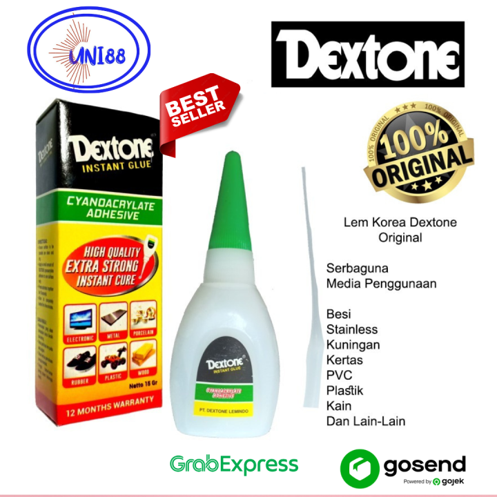 Lem Korea Dextone Super Glue Asli Original Lem Tetes G Lem Cair Besi