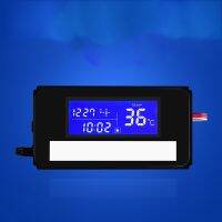 12V time temperature date week display four-button bathroom bathroom mirror LCD display time temperature switch