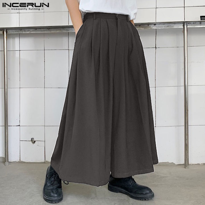 incerun-mens-hippy-หลวมจีบ-maxi-กระโปรงยาวยิปซี-beachwear-ขากว้างกางเกง-palazzo-สไตล์เกาหลี