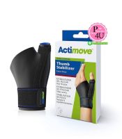 ACTIMOVE Thumb Stabilizer (BLACK) S-M /L-XL เเอคติมูฟ อุปกรณ์พยุงหัวแม่มือ (สีดำ) 1กล่อง/1ชิ้น