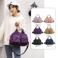 Women Multi Pocket Nylon purses Top Handle Satchel Handbags Lightweight Crossbody Travel Work Shoulder Messenger Bag