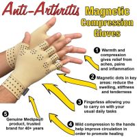 △▬℡ Magnetic Anti Arthritis Health Compression Therapy Gloves Rheumatoid Hand Pain Relief Hand Wrist Brace Corrector De Postura