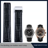 Genuine Leather Watch Strap For Breitling Marine Avengers Aviation Timing Waterproof Sweat-Proof Watchband Accessories 22 24Mm