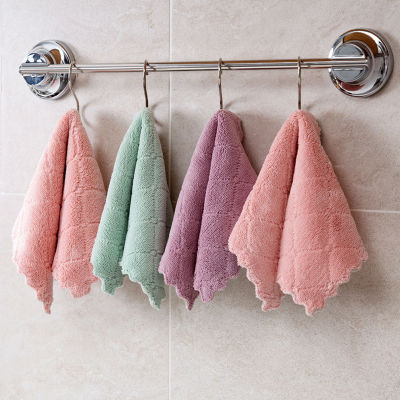 Scoursing Pad Cleaning Wiper Super Absorbent Microfiber Kitchen Dish Cloth Non-Stick Oil Household Cleaning Wiping Towel