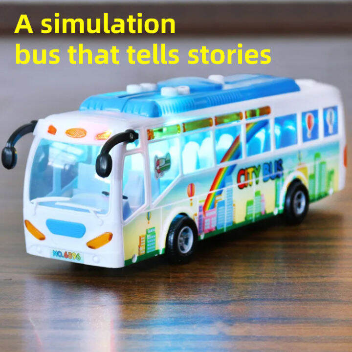 Bus car model children's toy car large bus bus car baby boy school bus ...