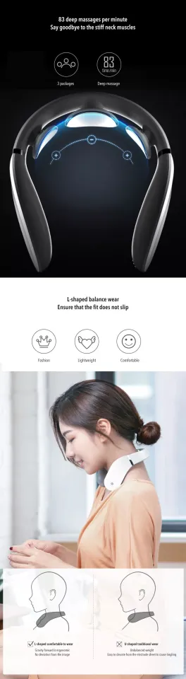 XIAOMI Jeeback G2 Cervical Spine Massager Mijia APP Control 42 Degree Hot  Compress Neck Pain Relief Wireless Back Neck Massager