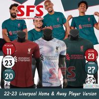 shot goods 【SFS】Top Quality 22-23 Liverpool Player Version Football Jersey Tshirt Soccer Men Tight Fitting Waist Area S-2XL