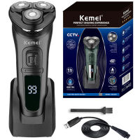 kemei 2805 LCD dislay waterproof electric shaver for men wet dry beard electric razor facial shaving machine rechargeable