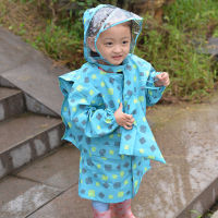 เด็กชายเด็กหญิงโรงเรียนอนุบาลเด็กประถมเด็กเล็ก เด็ก Raincoat Rain Shoes Set Poncho สไตล์เด็กเล็ก Poncho