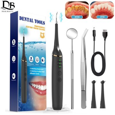 hot【DT】 Electric Calculus Remover Cleaner Scaler Tartar Plaque Stain Teeth Whitening Tools