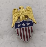 tomwang2012.US ARMY AIDE TO A LIEUTENANT GENERAL OFFICER COLLAR BRANCH INSIGNIA BADGE PIN 3 STAR