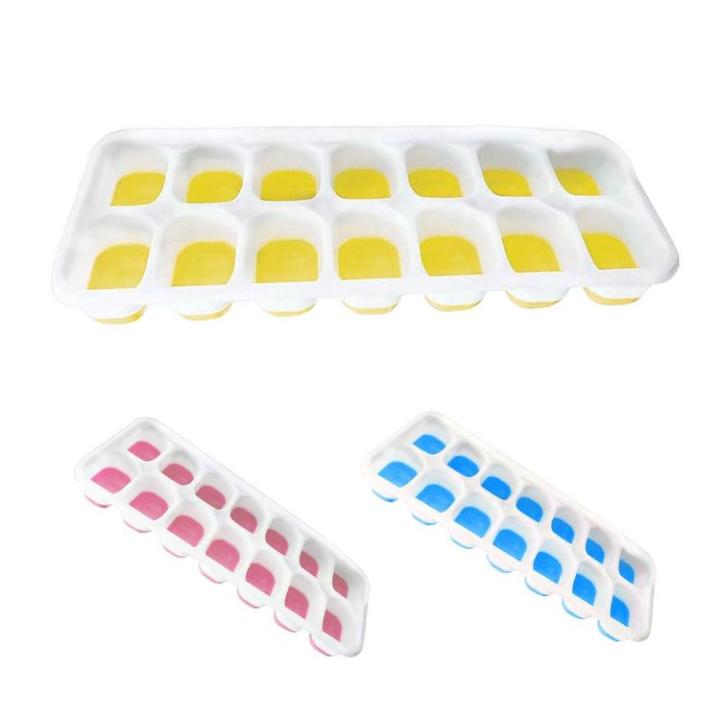 Ice Cube Trays 14 Grids Silicone Ice Cube Molds with Removable Lid  Easy-Release Stackable Ice Cube Tray for Cocktail Freezer