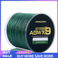 เหยื่อตกปลา Angryfish Agwx9 500เมตร Senar Pancing Pe แข็งแรงทนทานต่อการเสียดสีอุปกรณ์เชือกถักตกปลา