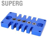 Superg 08650 Punch Positioner Dowel Jig 3 - In - 1 หัวสว่านอะลูมิเนียมสีฟ้าสําหรับงานไม้