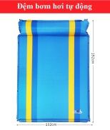 Đệm ngủ bơm hơi tự động BSWOLF Q3006. KT 192cm x 132cm và 192x 65cm. Dày