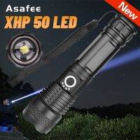 Asafee ไฟไฟฉายกล XHP70ประสิทธิภาพสูงเหยียบ Zoomable XLamp XHP50 26650 &amp; 18650โคมไฟตั้งแคมป์ผจญภัย