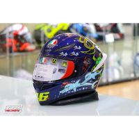 DEX หมวกกันน๊อค หมวกกันน็อค AGV HELMETS K1 WHITE ZOO BLUE หมวกนิรภัย  หมวกขี่มอไซต์