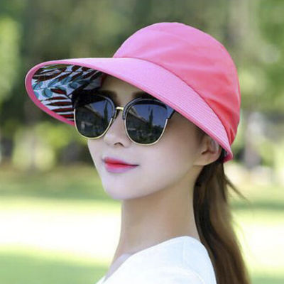 shiqinbaihuo หมวกเดินป่าพับได้สำหรับผู้หญิงหมวกปีกกว้างแฟชั่นกันยูวีสำหรับฤดูร้อนชายหาดกันแดดกลางแจ้ง