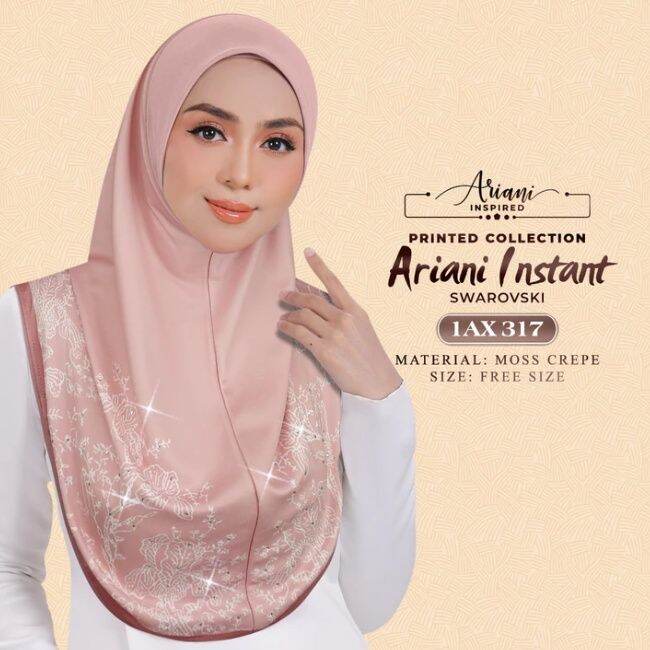 ☎Ariani Instant Swarovski printed inspired Tudung sarung | Lazada PH