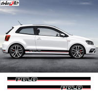 Car Door Side Skirt Sport Stripes Both Side Body Decor Sticker For Volkswagen-POLO GTI-R LINE-R WRC-TSI Racing Decal Accessories