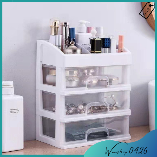 3 Layer Cosmetic Desktop Organizer Table Makeup Transparent