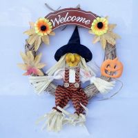 [COD] Scarecrow Pendant Decoration Props Scene Arrangement Wreath Pumpkin Witch