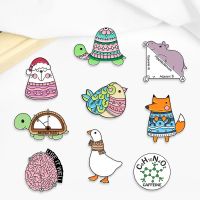 【DT】hot！ Cartoon Turtle Hippopotamus Lapel Brooch Badge Pin Denim Men Fashion Jewelry Accessor