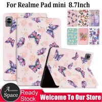 ผีเสื้อหนัง PU ปลอกสำหรับ Realme Pad มินิแท็บเล็ตพีซี8.7 " Mini 5G RMP2105แท็บเล็ตกรณีลื่นพลิกยืนปก