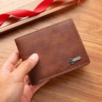 Simple PU Short Wallet For Men