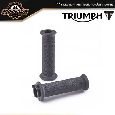 Triumph Black Diamond Knurl Motorcycle Grips - A2041476 - A2041477