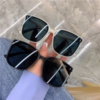 Retro Oversized Square Sunglasses Popular Ladies Luxury Brand Big Frame Ladies Eyewear Black Fashion Gradient Female Glasses