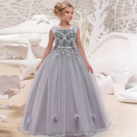 2021 Teenager Evening Dress For Girls Kids Dresses Children Flower Princess Dress Pageant Girl Party Wedding Dress 8 10 12 Years