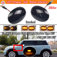 1เซ็ตสำหรับ BMW MINI Cooper R55 R56 R57 R58 R59 2007-2013ไหลเลี้ยวแสงแบบไดนามิก LED เครื่องหมายด้านข้างตัวบ่งชี้ไฟกระพริบ