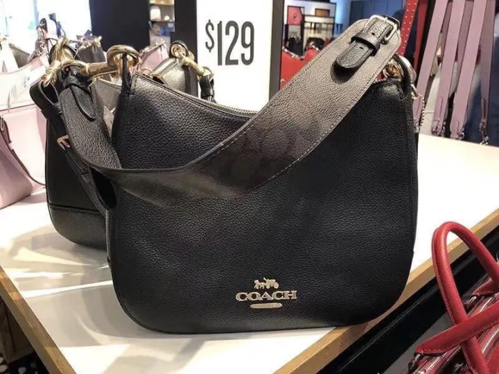 Coach F77980 Jes Hobo Refined Pebble Leather Shoulder Bag